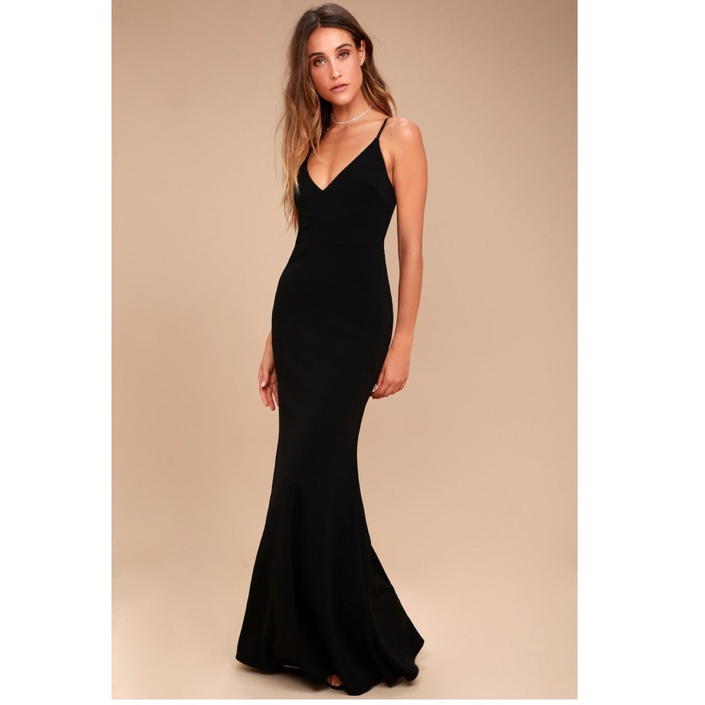 Lulus infinite glory black maxi dress